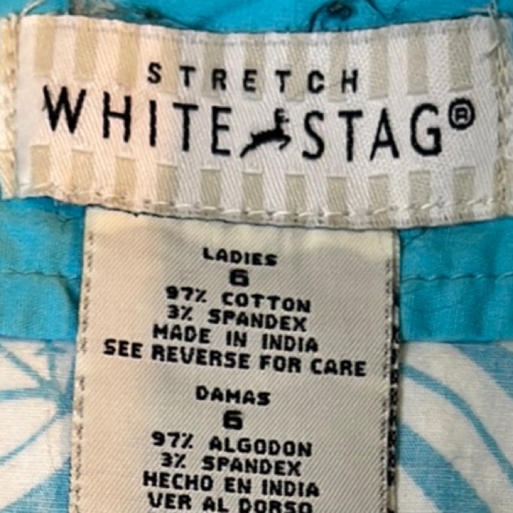 White Stag Blue and White Skort with Floral Design - Picture 2 of 8